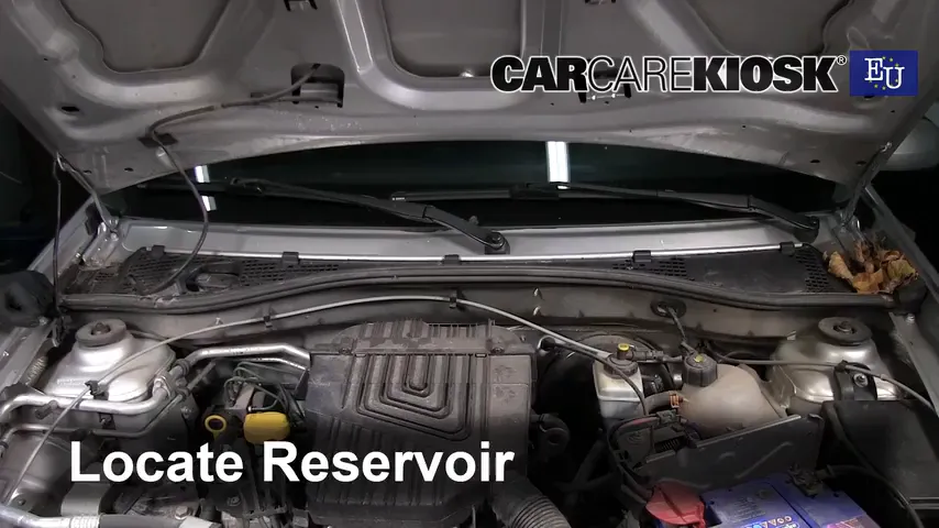 2009 Dacia Sandero Stepway MPI 1.6L 4 Cyl. Liquide essuie-glace Ajouter du liquide